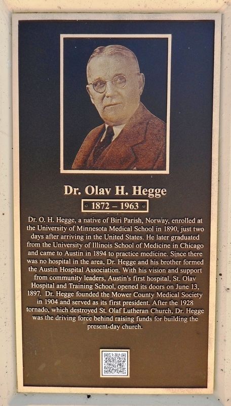 Dr. Olav H. Hegge Marker image. Click for full size.
