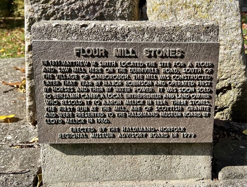 Flour Mill Stones Marker. Click for full size. Flour Mill Stones Marker image. Click for full size.