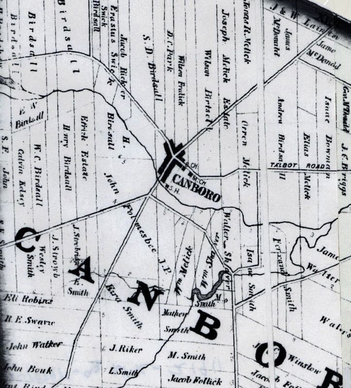 Canboro Village, 1863. Click for full size. Canboro Village, 1863 image. Click for full size.