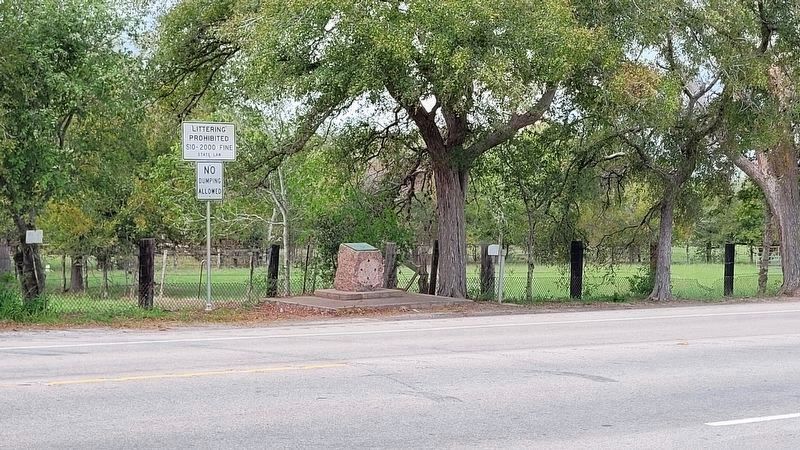 The view of the Mission Nuestra Senora del Rosario Marker from across the highway image. Click for full size.