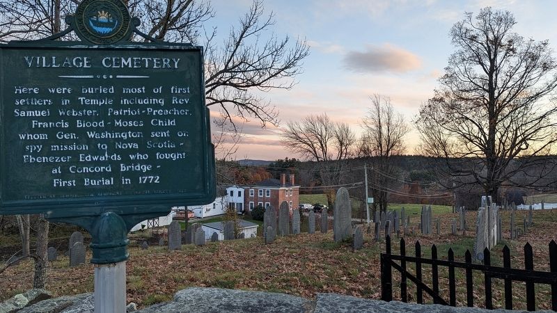 Village Cemetery & Marker image. Click for full size.