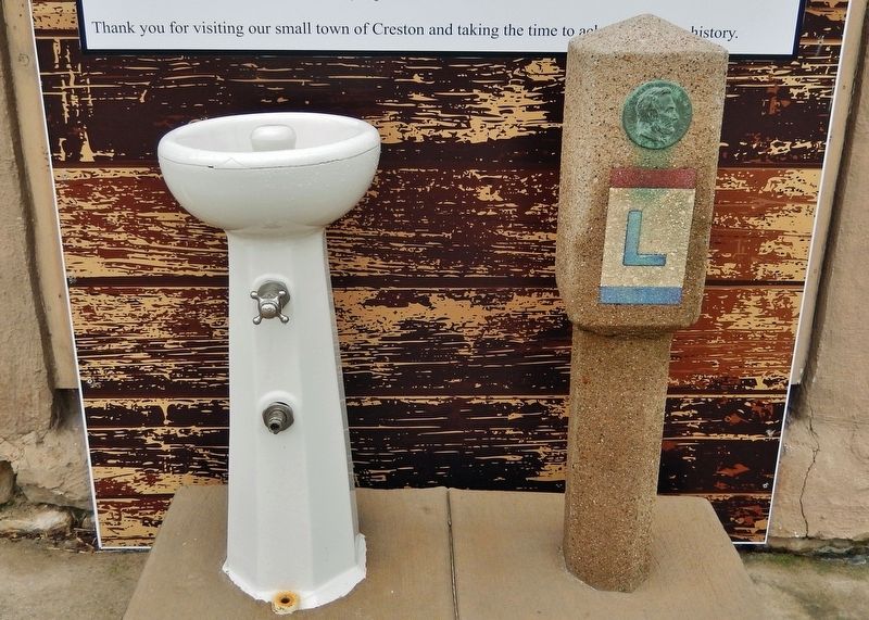 Lincoln Highway Water Fountain & Mile Post. Click for full size. Lincoln Highway Water Fountain & Mile Post image. Click for full size.