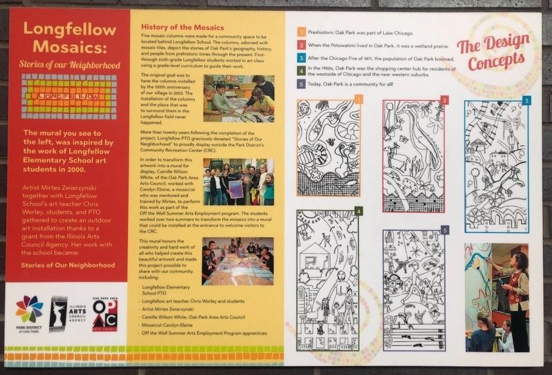Longfellow Mosaics Marker. Click for full size. Longfellow Mosaics Marker image. Click for full size.