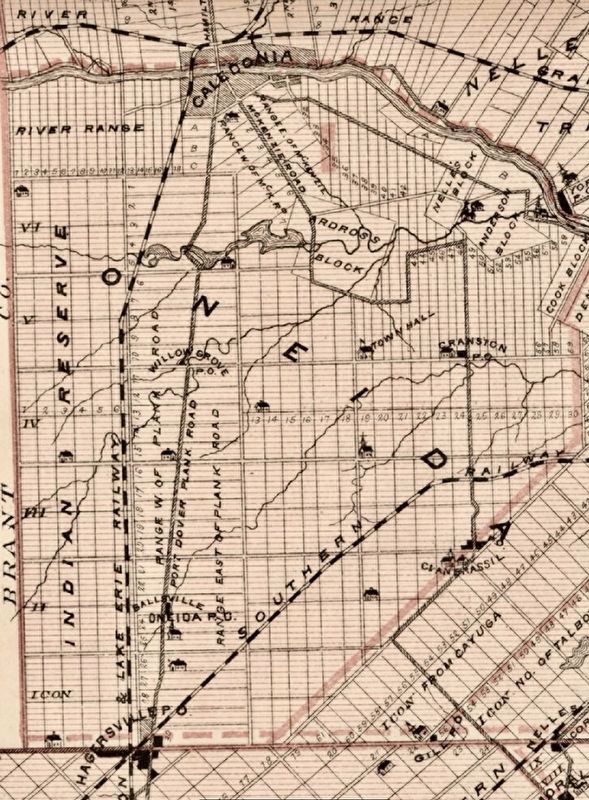 Oneida County, 1879, showing the Port Dover (Old) Plank Road.. Click for full size. Oneida County, 1879, showing the Port Dover (Old) Plank Road. image. Click for full size.