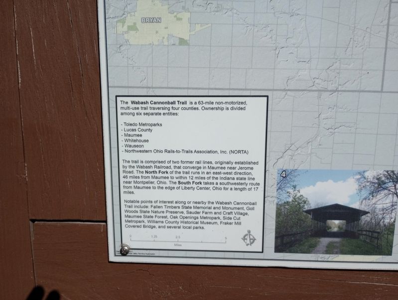 The Wabash Cannonball Trail Marker. Click for full size. The Wabash Cannonball Trail Marker image. Click for full size.