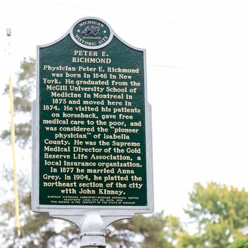 Peter E. Richmond side of marker. Click for full size. Peter E. Richmond side of marker image. Click for full size.
