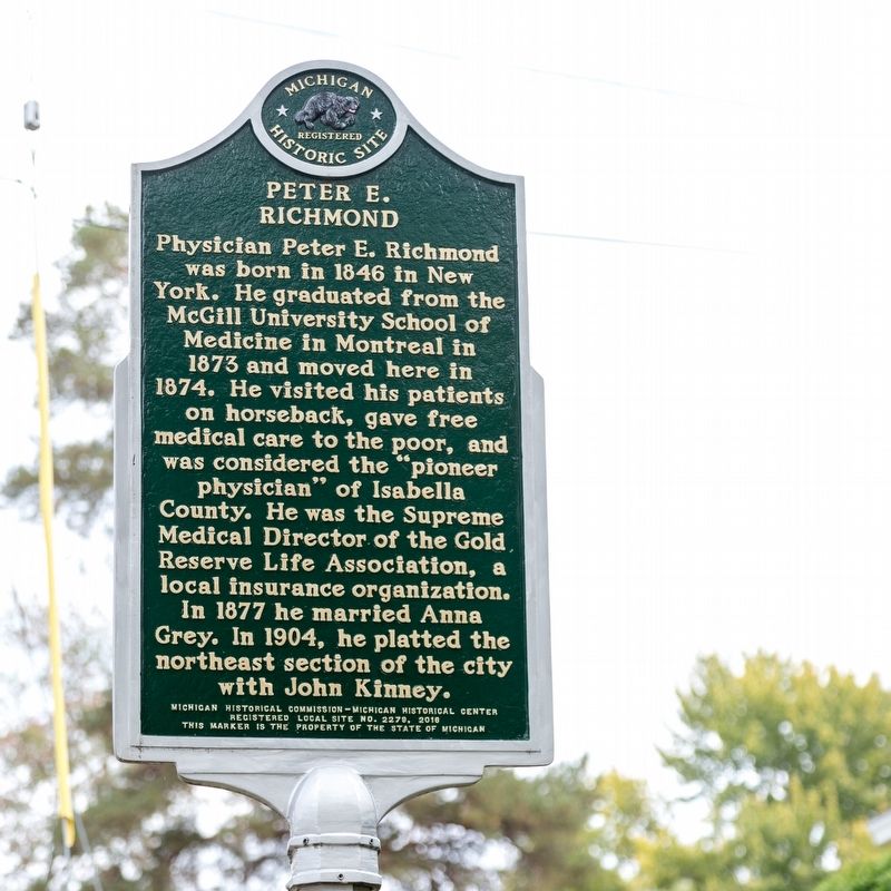 Peter E. Richmond side of marker image. Click for full size.