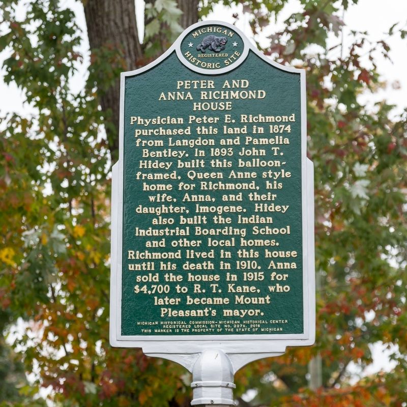 Peter and Anna Richmond House side of marker image. Click for full size.