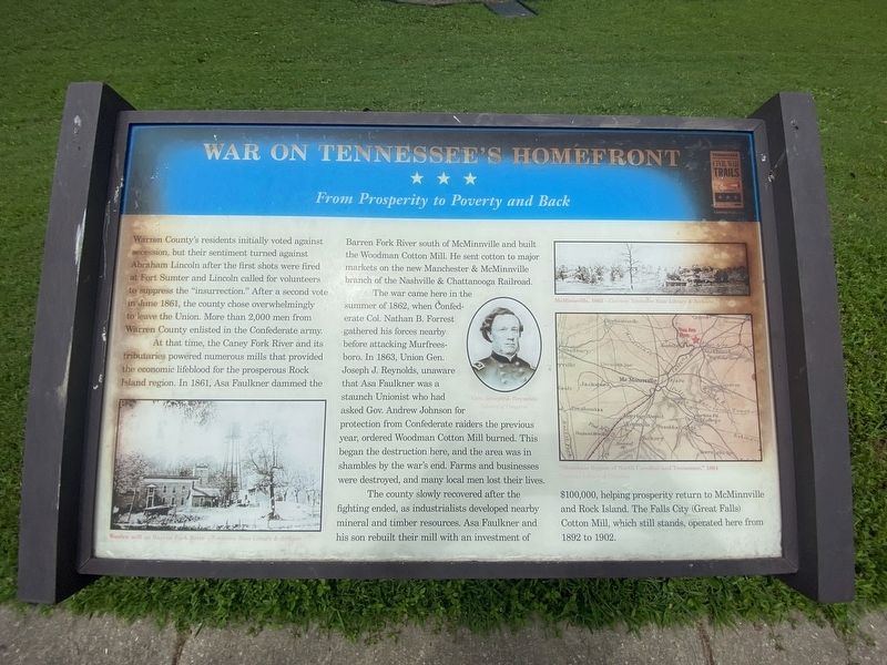 War on Tennessees Homefront Marker image. Click for full size.