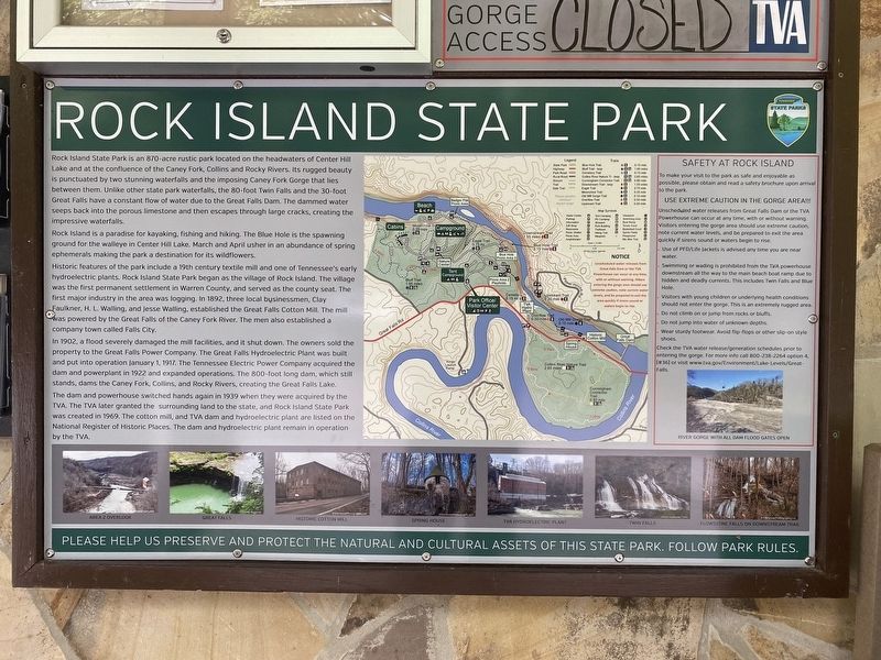 Rock Island State Park Marker image. Click for full size.
