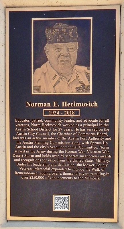 Norman E. Hecimovich Marker image. Click for full size.