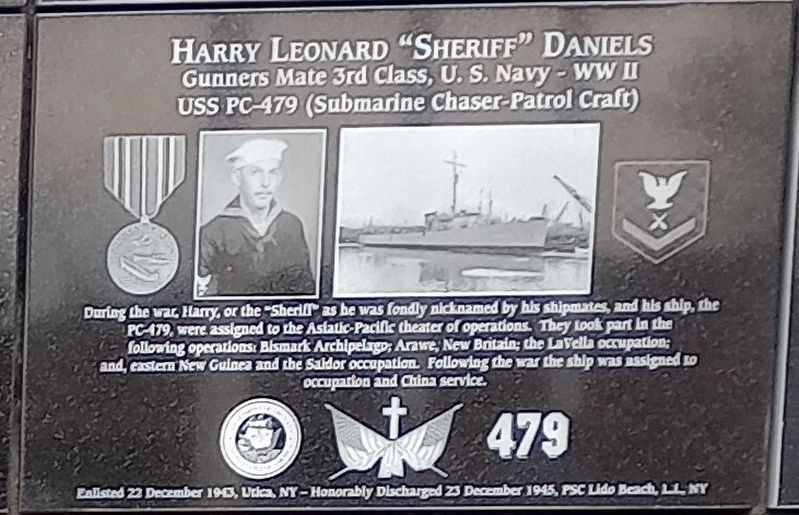 Harry Leonard "Sheriff" Daniels Marker image. Click for full size.