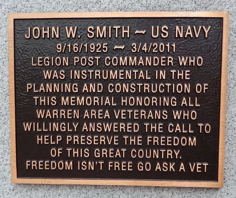 John W. Smith  US Navy<br>9/16/1925-3/4/2011 image. Click for full size.