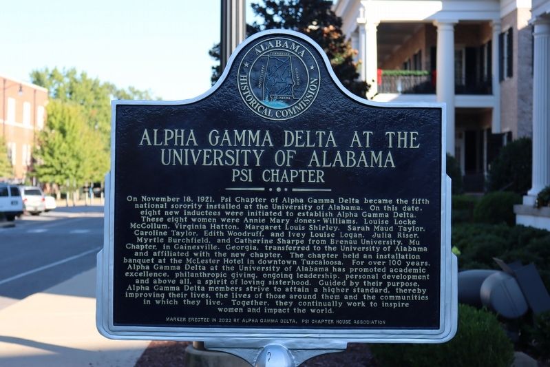 Alpha Gamma Delta at the University of Alabama Marker image. Click for full size.
