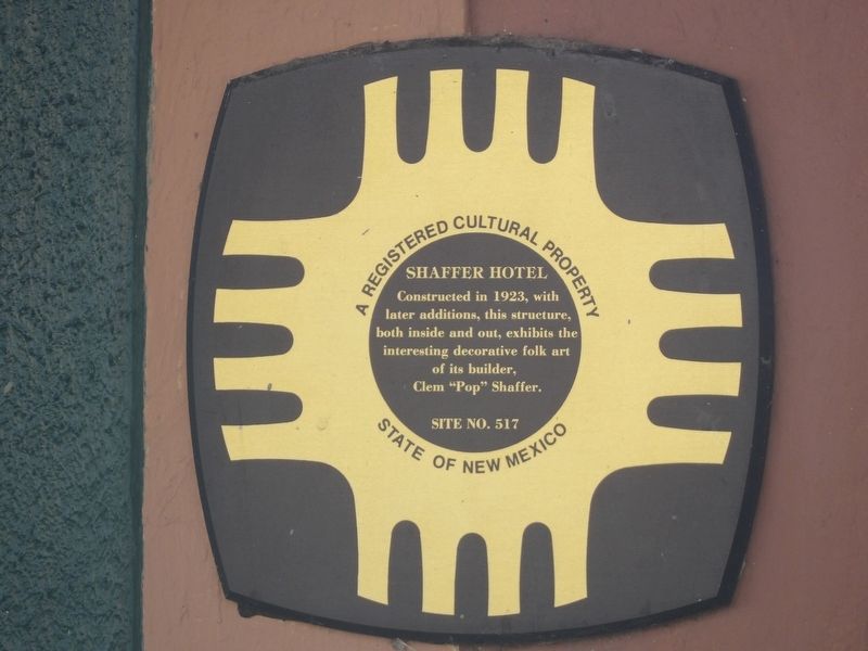 Shaffer Hotel Marker. Click for full size. Shaffer Hotel Marker image. Click for full size.