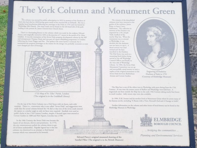 The York Column and Monument Green Marker image. Click for full size.