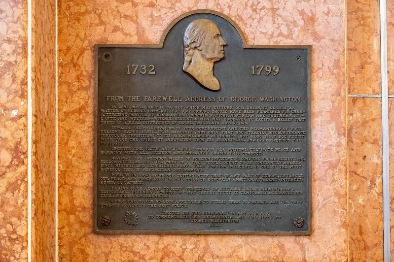 From the Farewell Address of George Washington Marker. Click for full size. From the Farewell Address of George Washington Marker image. Click for full size.