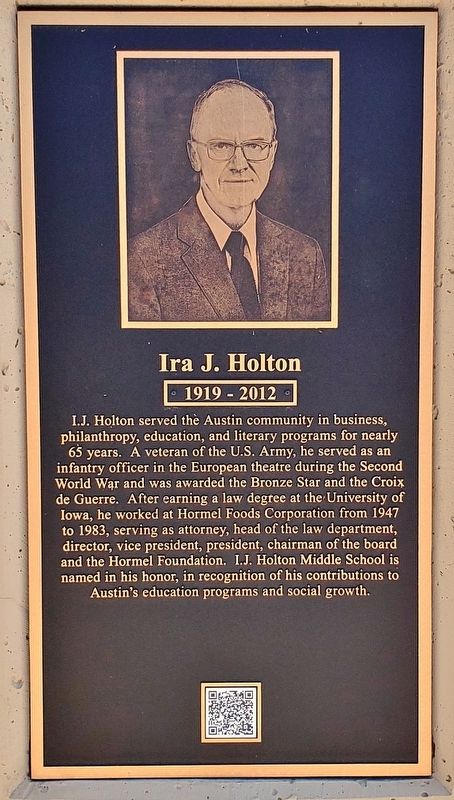 Ira J. Holton Marker image. Click for full size.