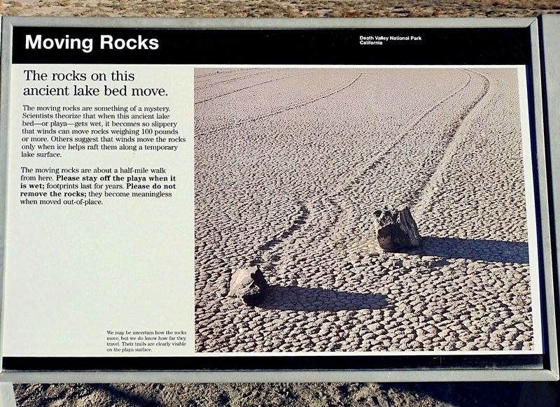 Moving Rocks Marker. Click for full size. Moving Rocks Marker image. Click for full size.