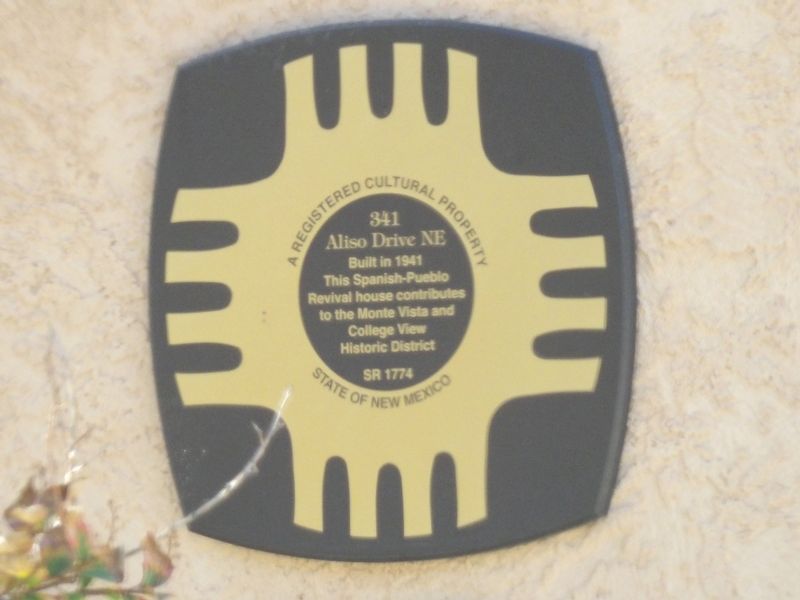 341 Aliso Drive NE Marker image. Click for full size.