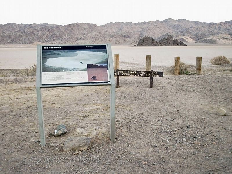 The Racetrack Playa and Marker. Click for full size. The Racetrack Playa and Marker image. Click for full size.