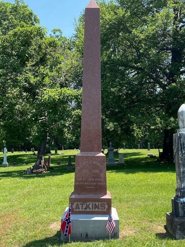 John DeWitt Clinton Atkins grave marker. Click for full size. John DeWitt Clinton Atkins grave marker image. Click for full size.