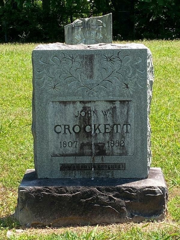 John Wesley Crockett headstone image. Click for full size.