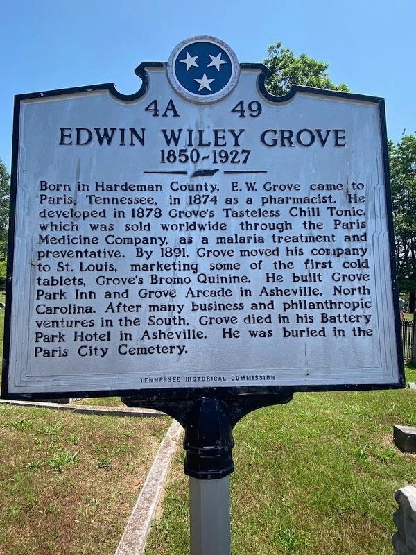 Edwin Wiley Grove Marker image. Click for full size.