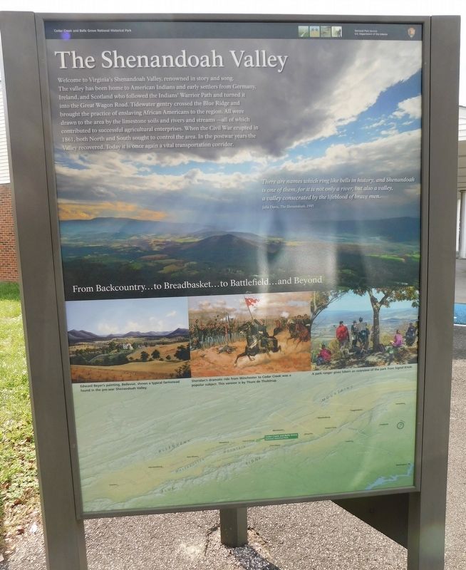 The Shenandoah Valley / Battle of Cedar Creek, October 19, 1864 Marker image. Click for full size.