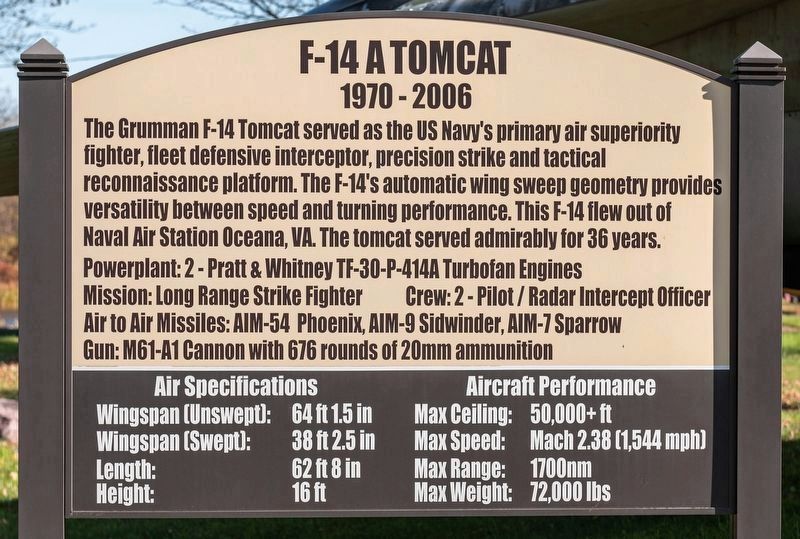 F-14A Tomcat Marker image. Click for full size.