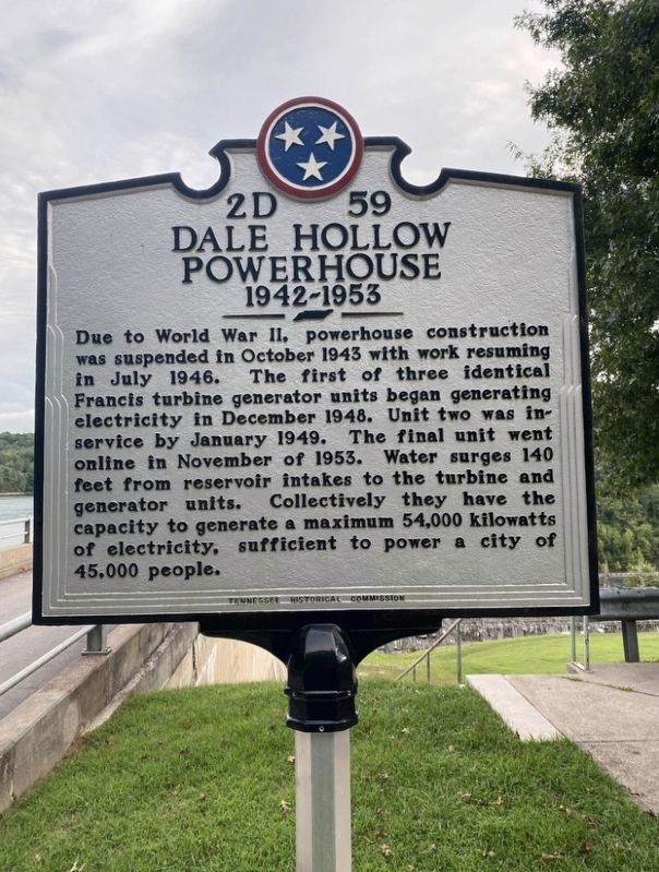 Dale Hollow Powerhouse side of the Marker image. Click for full size.
