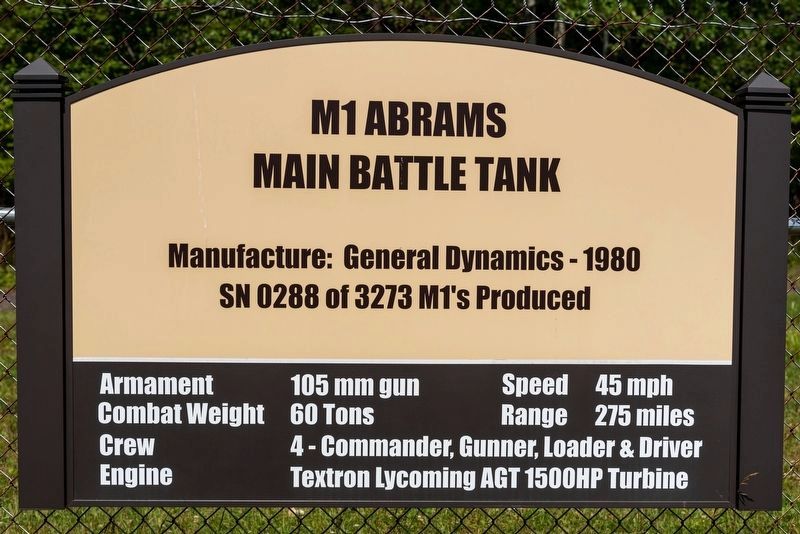 M1 Abrams Main Battle Tank Marker image. Click for full size.