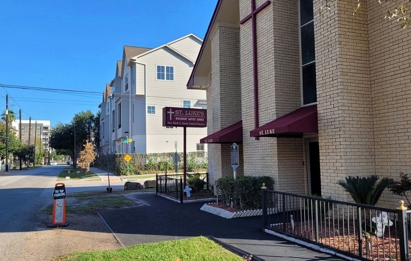 The view of the St. Luke Missionary Baptist Church along the street image. Click for full size.