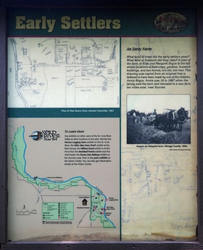 Early Settlers Marker panel 4 image. Click for full size.