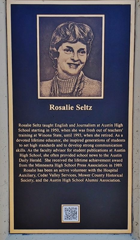 Rosalie Seltz Marker. Click for full size. Rosalie Seltz Marker image. Click for full size.