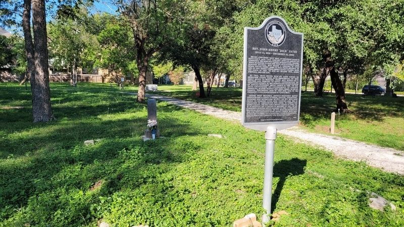 The Rev. John Henry "Jack" Yates and family gravesite with Marker image. Click for full size.