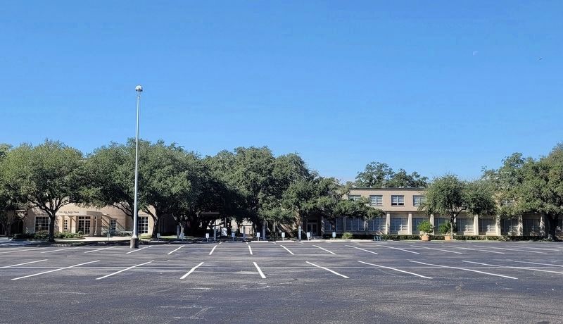 The South Main Baptist Church Marker is located under the trees. Click for full size. The South Main Baptist Church Marker is located under the trees image. Click for full size.