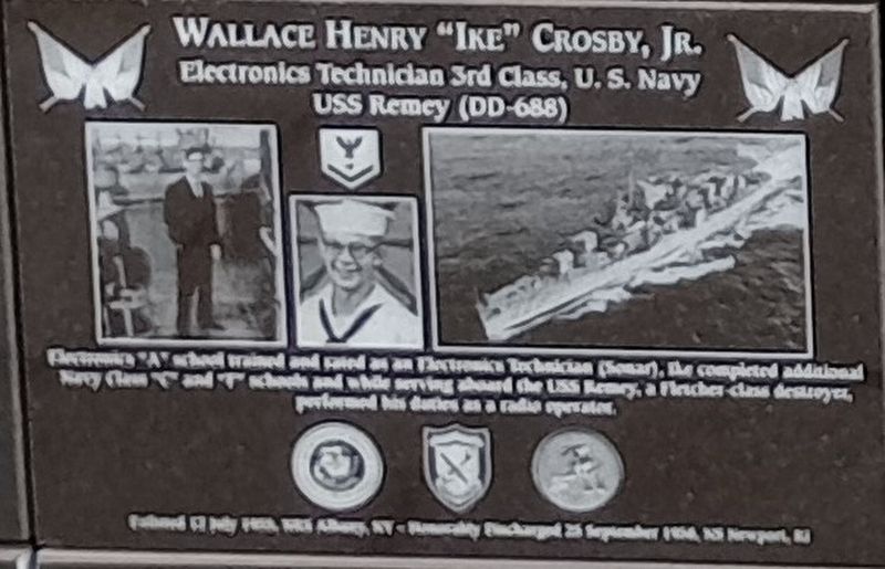 Wallace Henry "Ike" Crosby, Jr. Marker image. Click for full size.