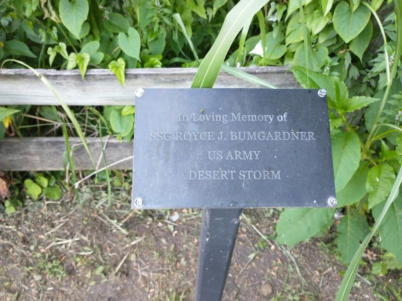 Nearby dedication plaque. Click for full size. Nearby dedication plaque image. Click for full size.