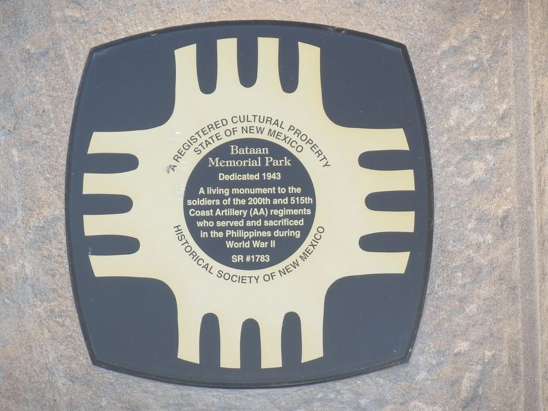 Bataan Memorial Park Marker. Click for full size. Bataan Memorial Park Marker image. Click for full size.
