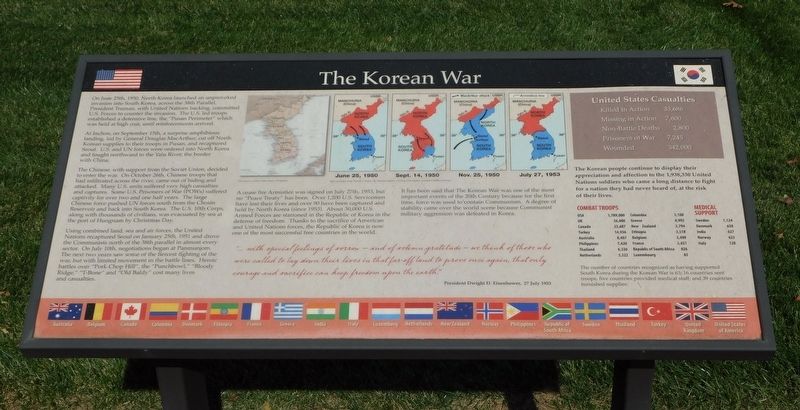 The Korean War Marker. Click for full size. The Korean War Marker image. Click for full size.