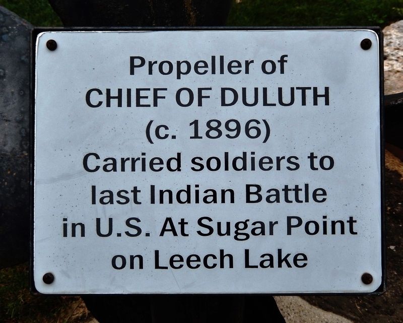 Propeller of Chief of Duluth Marker image. Click for full size.