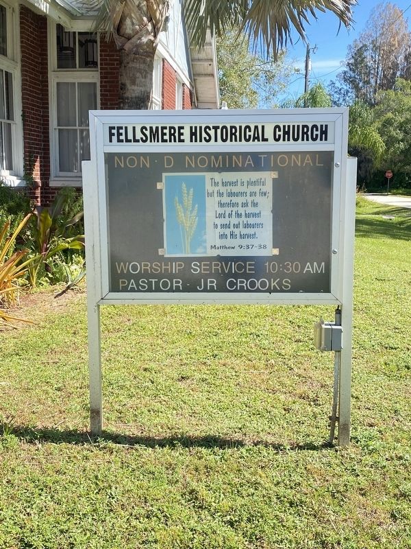 Fellsmere Historical Church Marker image. Click for full size.