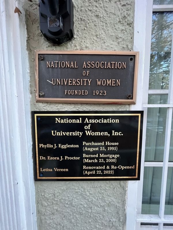 National Association of University Women, Inc. Marker. Click for full size. National Association of University Women, Inc. Marker image. Click for full size.