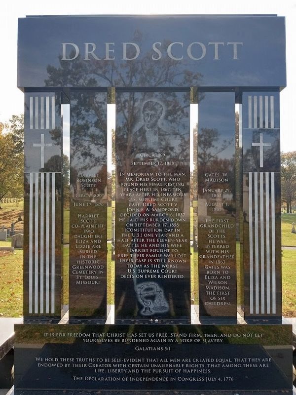 Dred Scott Monument Marker image. Click for full size.