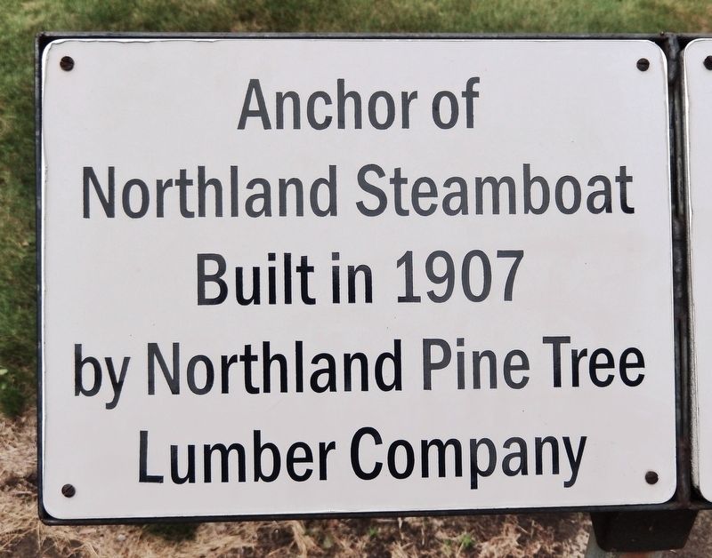Anchor of Northland Steamboat Marker image. Click for full size.