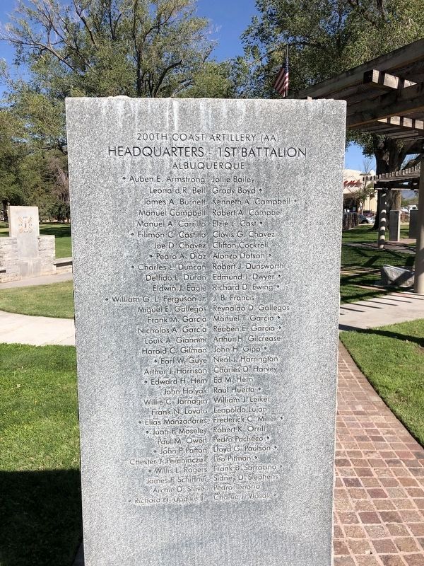 Bataan Memorial (200th Headquarters, 1st Battalion) image. Click for full size.