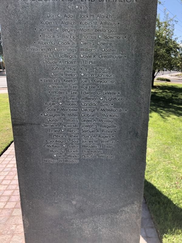 Bataan Memorial (200th Headquarters, 2nd Battalion, Clovis) image. Click for full size.