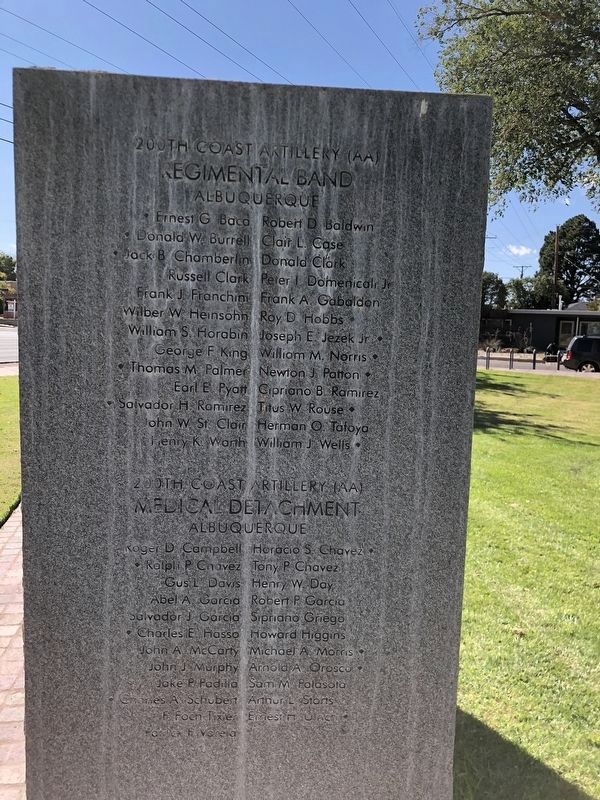 Bataan Memorial (200th Regimental Band & Medical Detachment, Albuquerque) image. Click for full size.