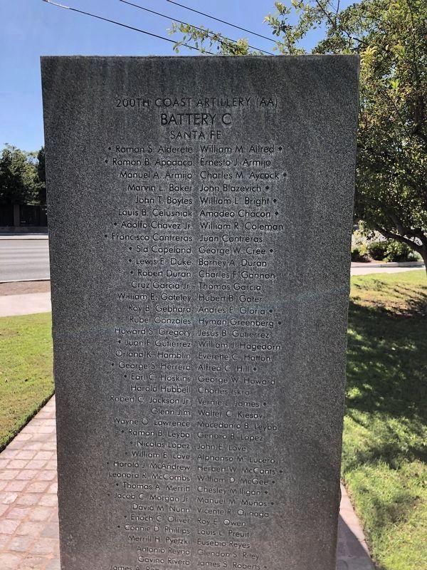 Bataan Memorial (200th, Battery C, Santa Fe) image. Click for full size.
